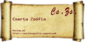 Cserta Zsófia névjegykártya